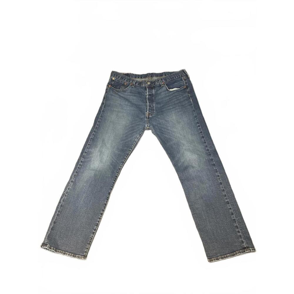 Levi 501 38x30 Button Fly Straight Leg Blue Jeans